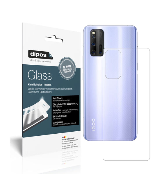 Matte Displayschutzfolie von dipos passend für Vivo iQOO 3 5G Rückseite, 9H kratzfest und blasenfrei montiert