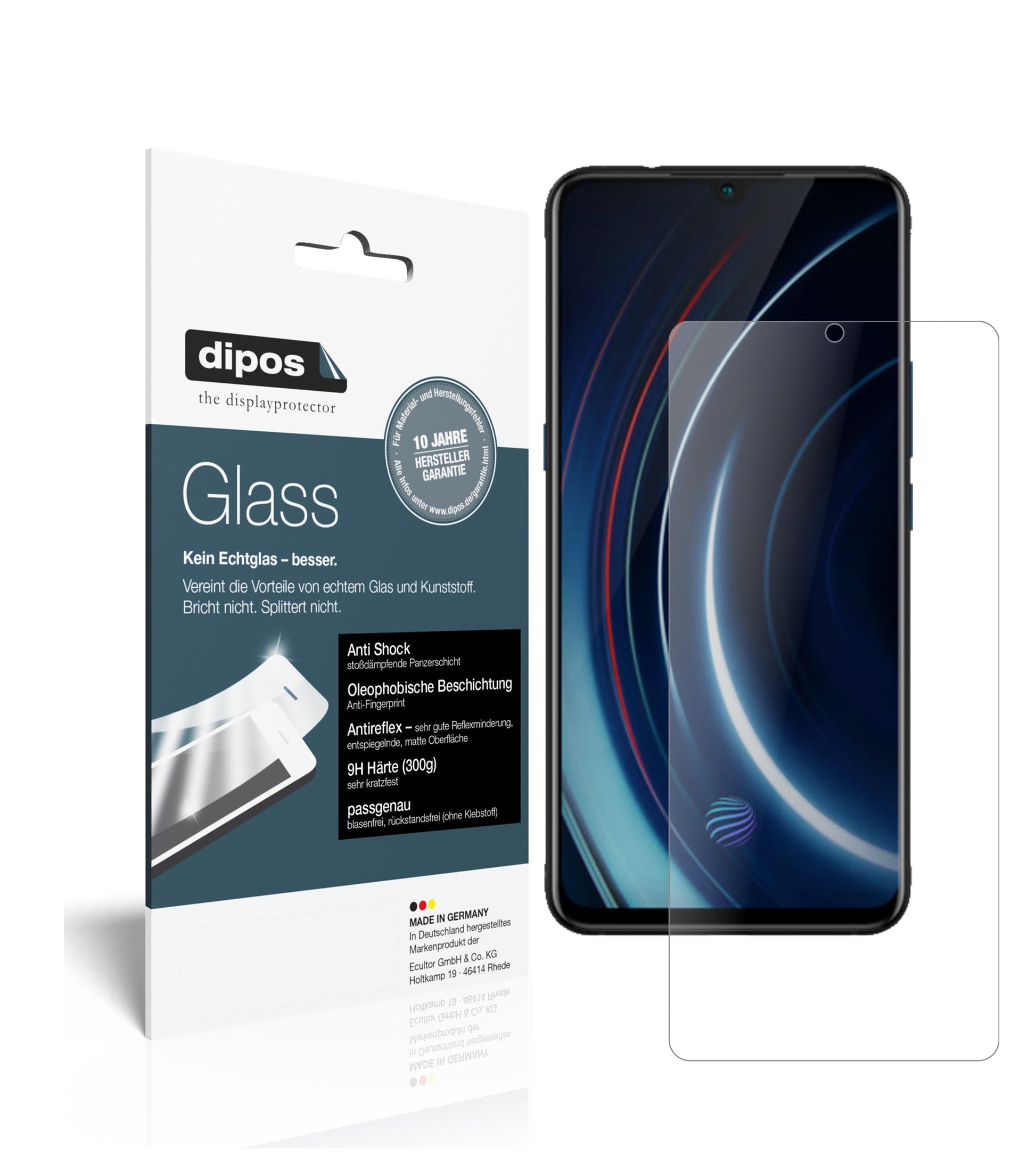 Matte Displayschutzfolie von dipos passend für Vivo IQOO Neo, 9H kratzfest und blasenfrei montiert