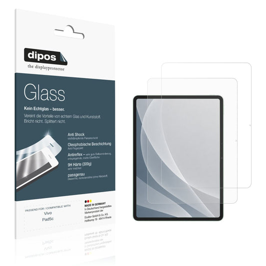Matte Displayschutzfolie von dipos passend für Vivo Pad5c, 9H kratzfest und blasenfrei montiert