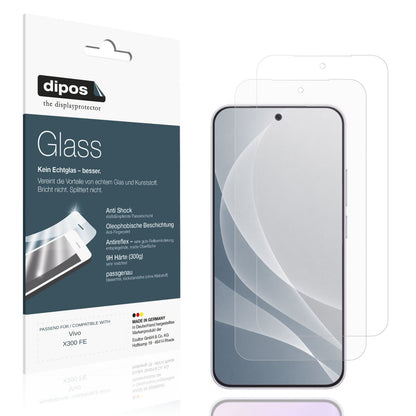 Matte Displayschutzfolie von dipos passend für Vivo X300 FE, 9H kratzfest und blasenfrei montiert