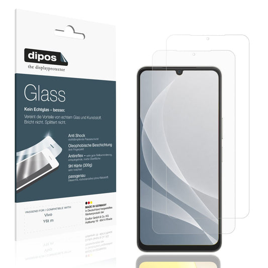 Matte Displayschutzfolie von dipos passend für Vivo Y6t m, 9H kratzfest und blasenfrei montiert