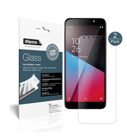 Matte Displayschutzfolie von dipos passend für Vodafone Smart N9 Lite, 9H kratzfest und blasenfrei montiert
