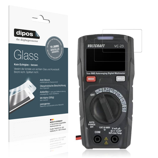 Matte Displayschutzfolie von dipos passend für Voltcraft VC191, 9H kratzfest und blasenfrei montiert