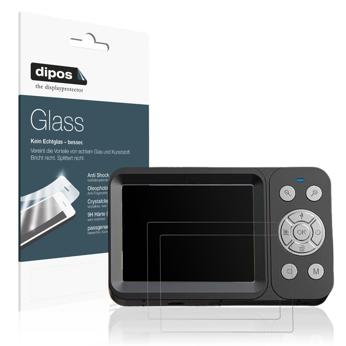 Matte Displayschutzfolie von dipos passend für VXK CV01, 9H kratzfest und blasenfrei montiert