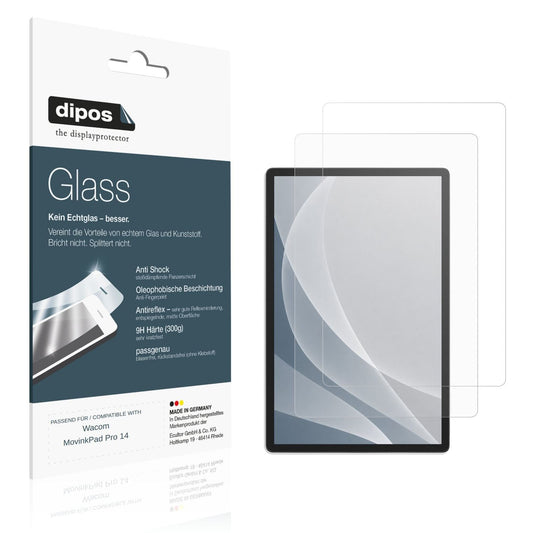 Matte Displayschutzfolie von dipos passend für Wacom MovinkPad Pro 14, 9H kratzfest und blasenfrei montiert