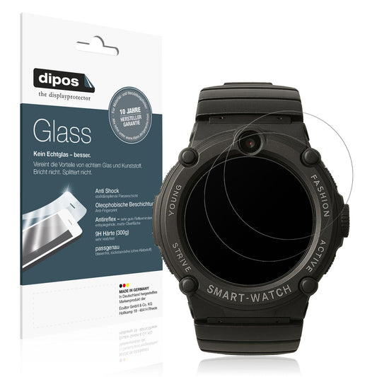 Matte Displayschutzfolie von dipos passend für Watchmark GPS Watch Kids, 9H kratzfest und blasenfrei montiert