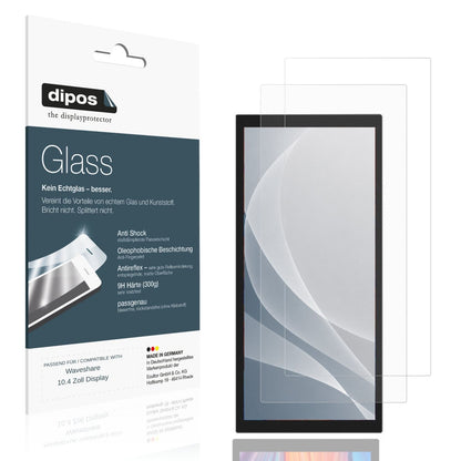 Matte Displayschutzfolie von dipos passend für Waveshare 10.4 Zoll Display, 9H kratzfest und blasenfrei montiert