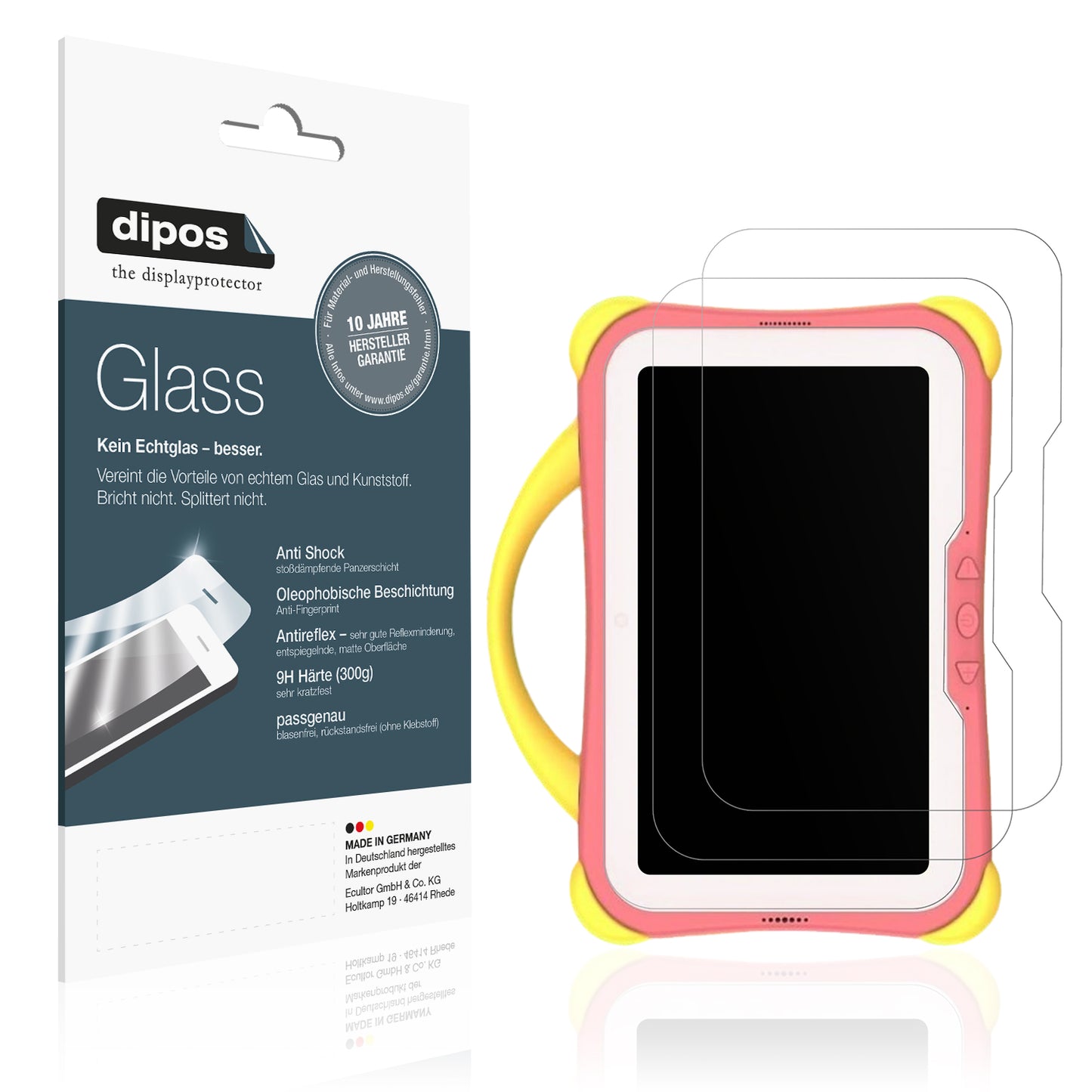 Matte Displayschutzfolie von dipos passend für Weelikeit C28 Kinder Tab 7 Zoll, 9H kratzfest und blasenfrei montiert