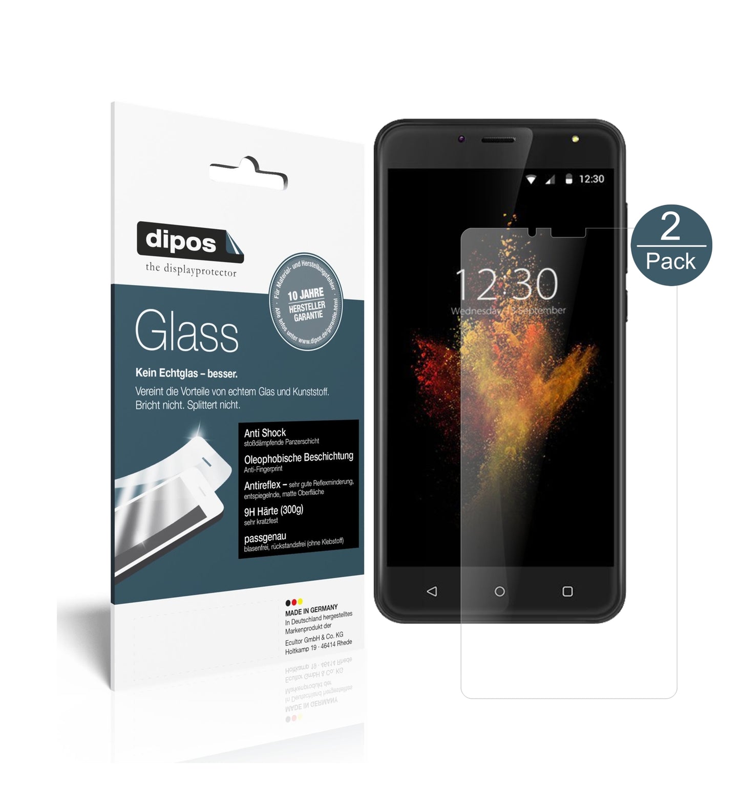Matte Displayschutzfolie von dipos passend für Wieppo S6, 9H kratzfest und blasenfrei montiert