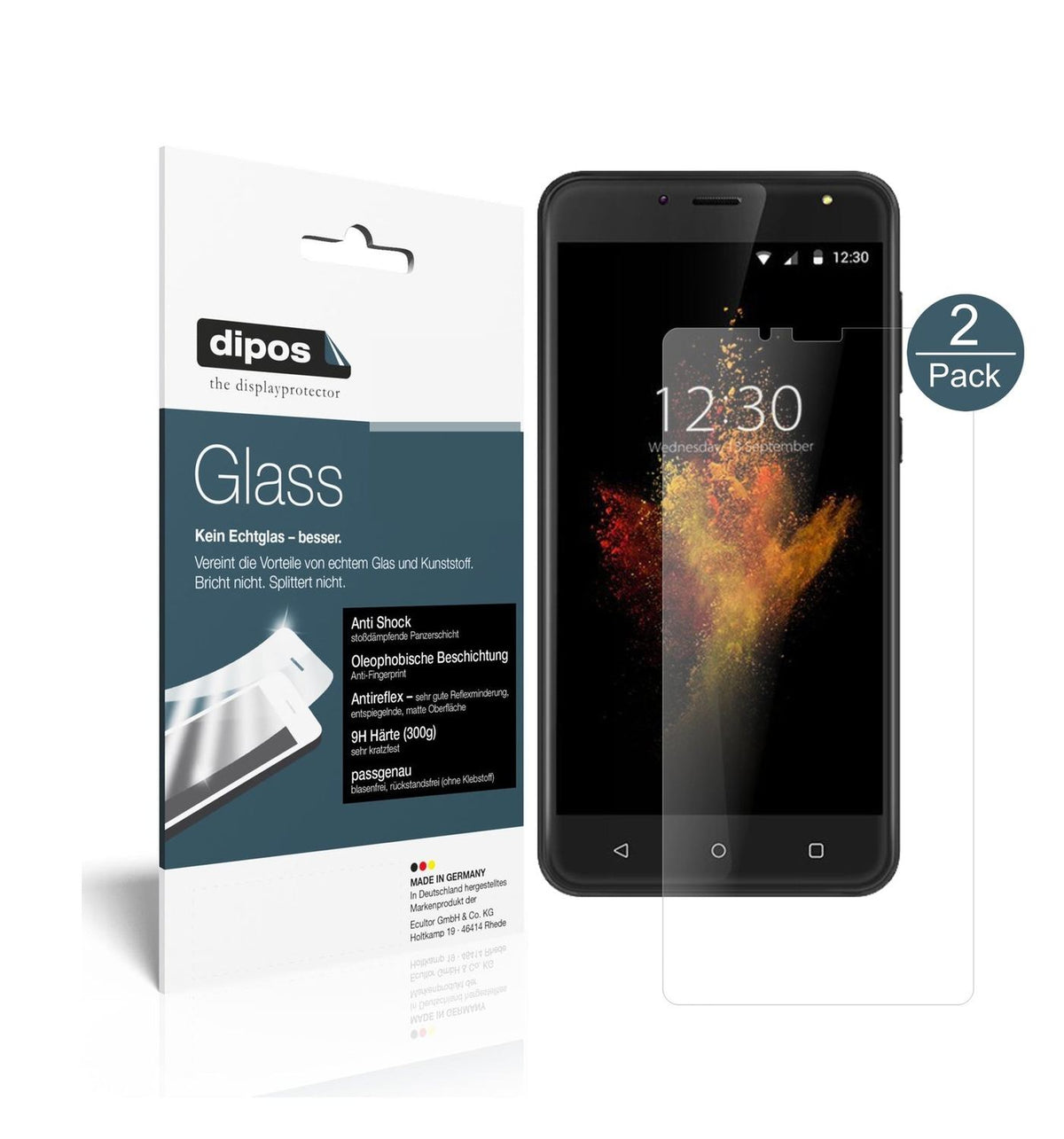Matte Displayschutzfolie von dipos passend für Wieppo S6, 9H kratzfest und blasenfrei montiert