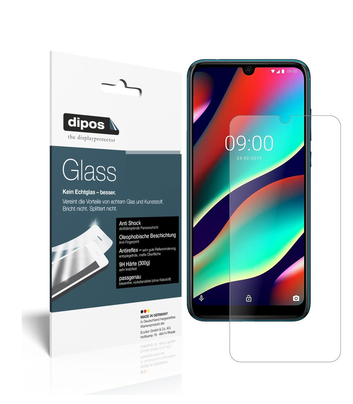 Matte Displayschutzfolie von dipos passend für Wiko View 3 Pro, 9H kratzfest und blasenfrei montiert