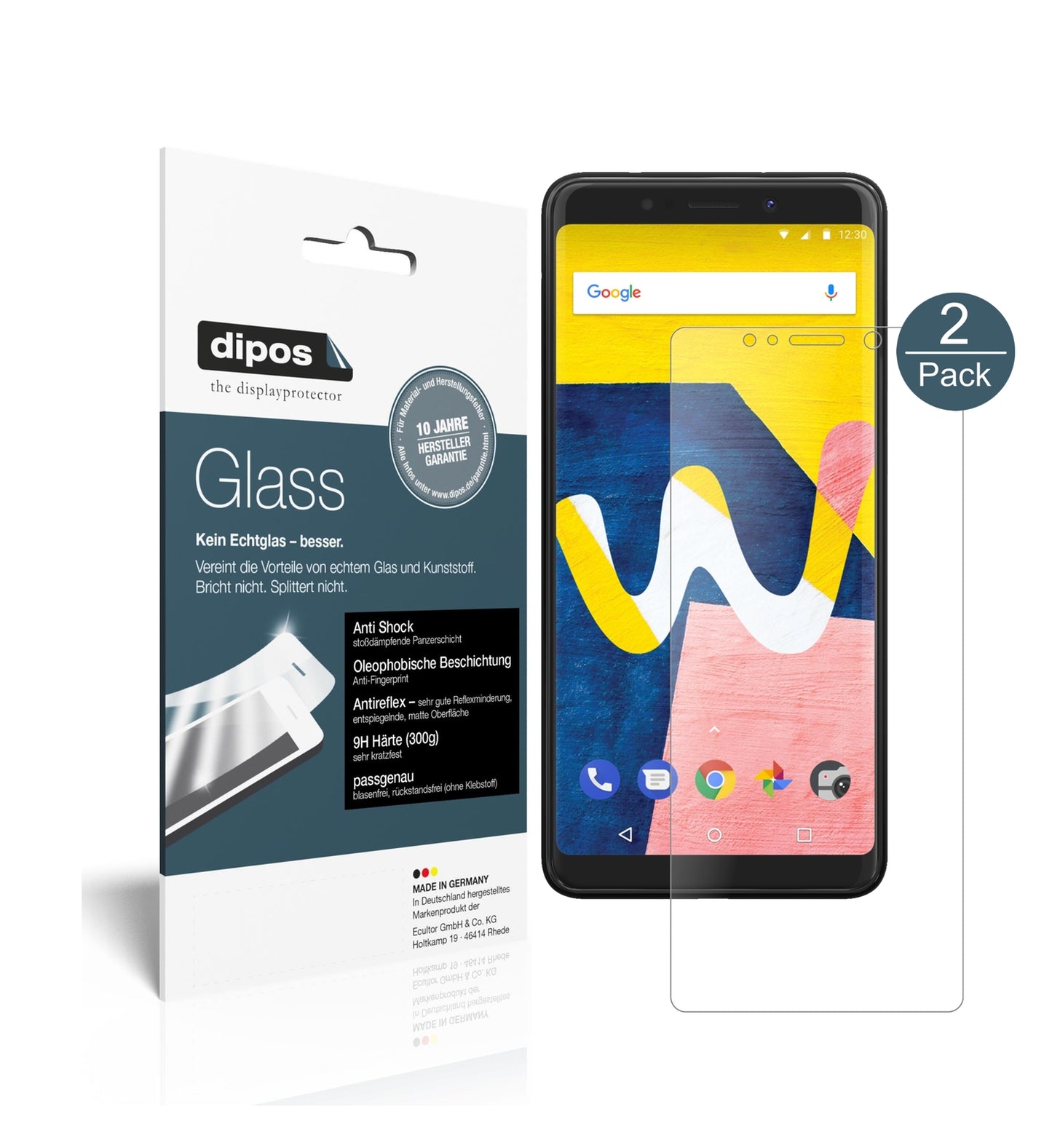 Matte Displayschutzfolie von dipos passend für Wiko View Lite, 9H kratzfest und blasenfrei montiert
