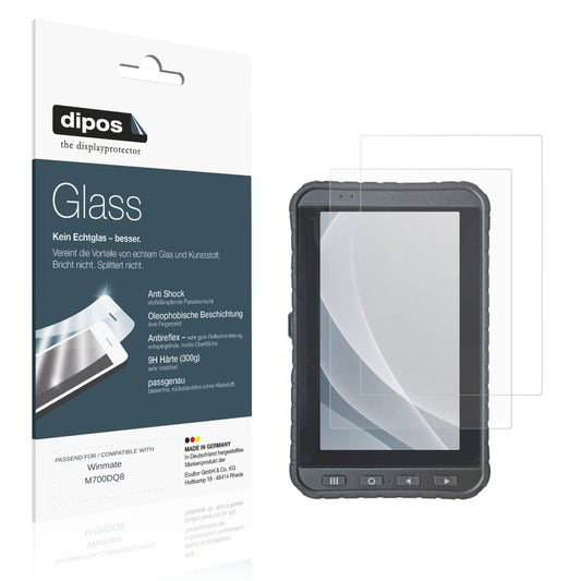Matte Displayschutzfolie von dipos passend für Winmate M700DQ8, 9H kratzfest und blasenfrei montiert