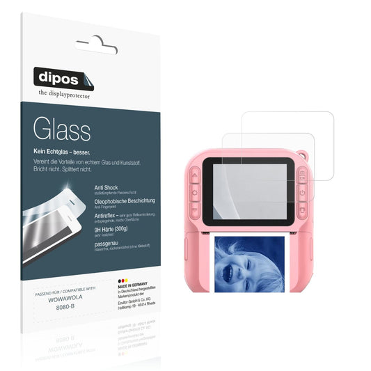 Matte Displayschutzfolie von dipos passend für WOWAWOLA 8080-B, 9H kratzfest und blasenfrei montiert