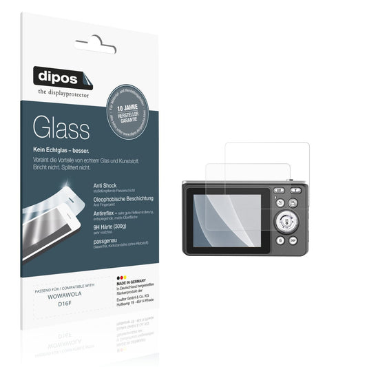 Matte Displayschutzfolie von dipos passend für WOWAWOLA D16F, 9H kratzfest und blasenfrei montiert