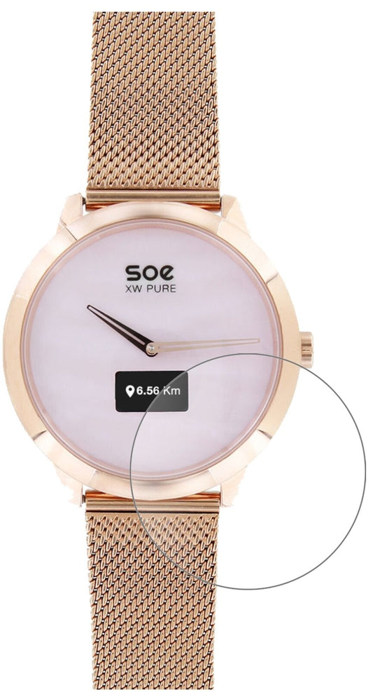 Matte Displayschutzfolie von dipos passend für X-WATCH SOE XW Pure, 9H kratzfest und blasenfrei montiert