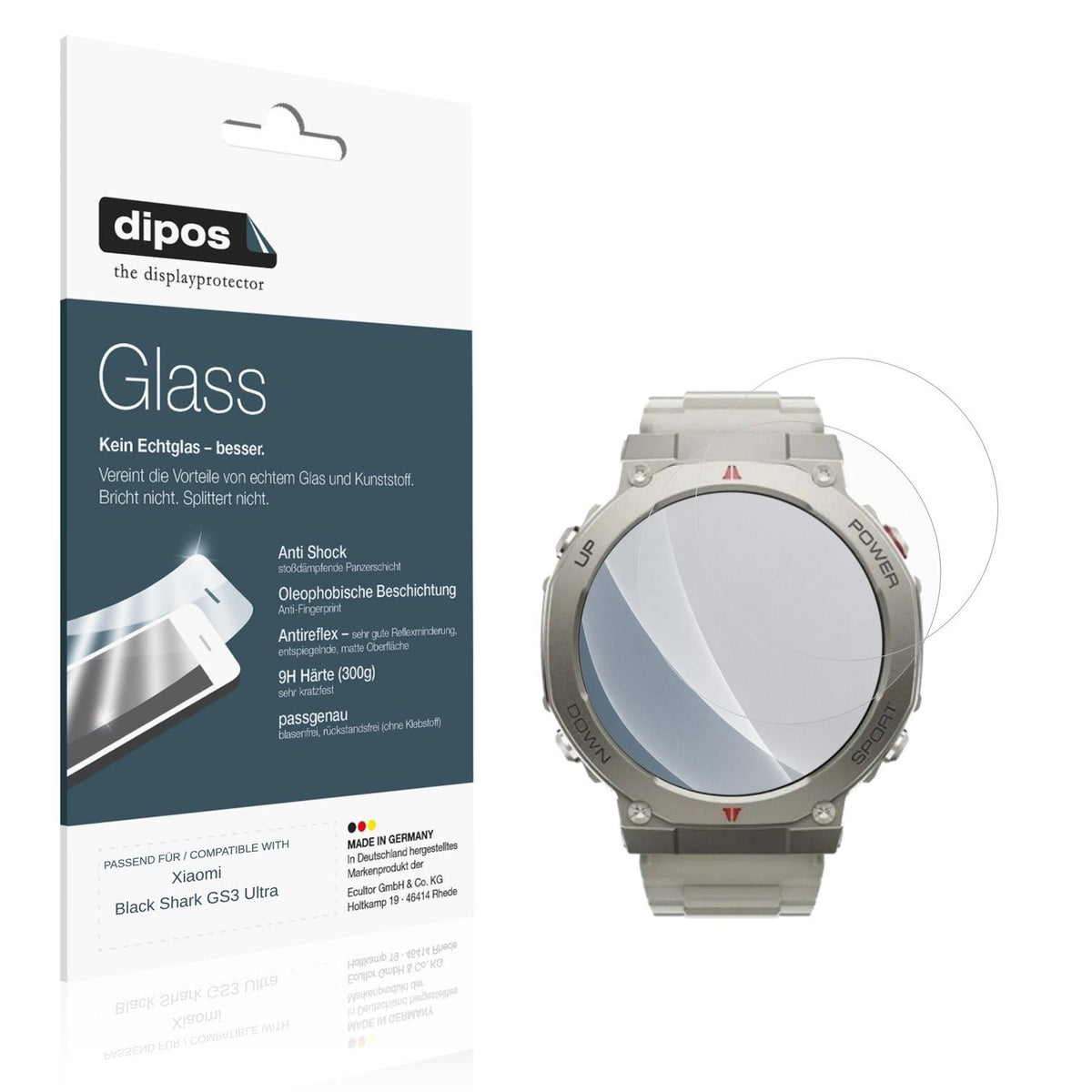 Matte Displayschutzfolie von dipos passend für Xiaomi Black Shark GS3 Ultra, 9H kratzfest und blasenfrei montiert
