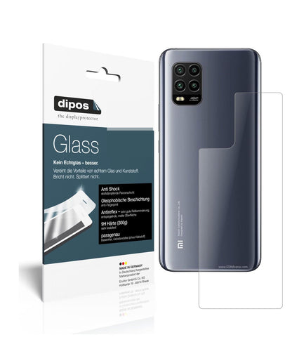 Matte Displayschutzfolie von dipos passend für Xiaomi Mi 10 Lite 5G Rückseite, 9H kratzfest und blasenfrei montiert