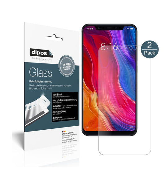 Matte Displayschutzfolie von dipos passend für Xiaomi Mi 8 SE, 9H kratzfest und blasenfrei montiert