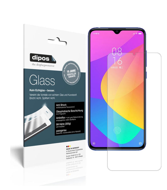 Matte Displayschutzfolie von dipos passend für Xiaomi Mi 9 Lite, 9H kratzfest und blasenfrei montiert