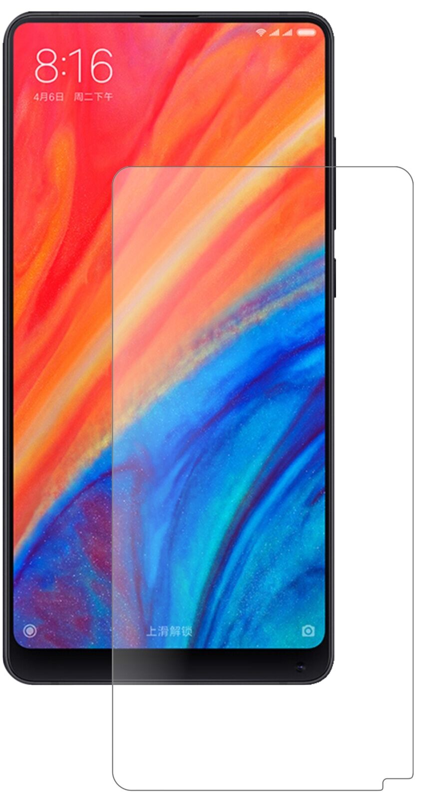 Matte Displayschutzfolie von dipos passend für Xiaomi Mi Mix 2S, 9H kratzfest und blasenfrei montiert