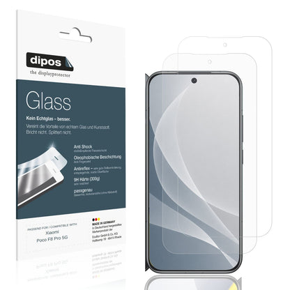 Matte Displayschutzfolie von dipos passend für Xiaomi Poco F8 Pro 5G, 9H kratzfest und blasenfrei montiert