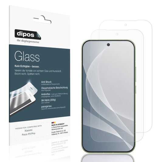 Matte Displayschutzfolie von dipos passend für Xiaomi Poco F9 Pro, 9H kratzfest und blasenfrei montiert