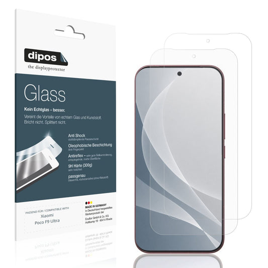 Matte Displayschutzfolie von dipos passend für Xiaomi Poco F9 Ultra, 9H kratzfest und blasenfrei montiert