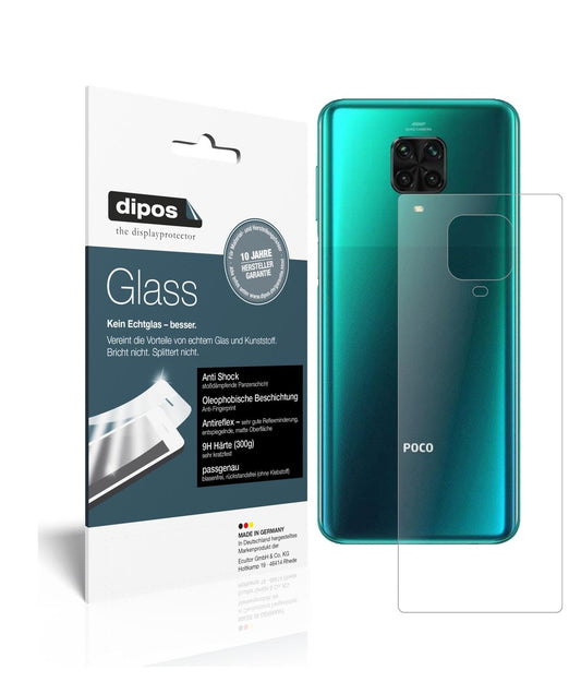 Matte Displayschutzfolie von dipos passend für Xiaomi Poco M2 Pro Rückseite, 9H kratzfest und blasenfrei montiert