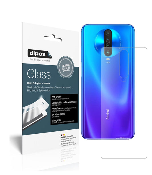 Matte Displayschutzfolie von dipos passend für Xiaomi Redmi K30 5G Racing Rückseite, 9H kratzfest und blasenfrei montiert