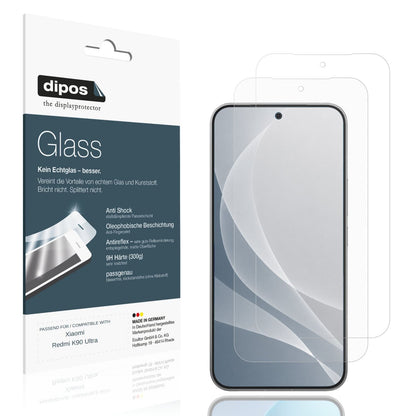 Matte Displayschutzfolie von dipos passend für Xiaomi Redmi K90 Ultra, 9H kratzfest und blasenfrei montiert