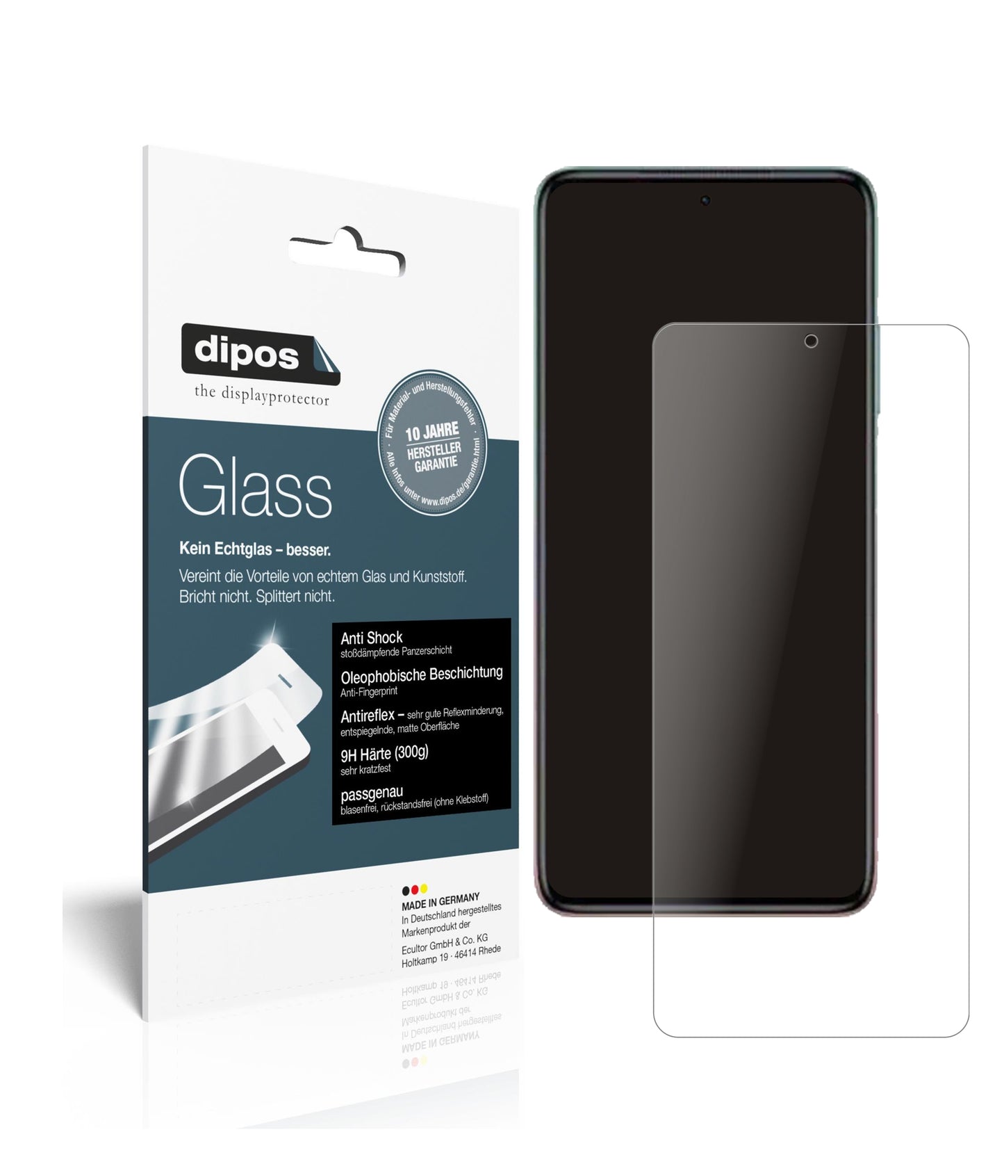 Matte Displayschutzfolie von dipos passend für Xiaomi Redmi Note 11T, 9H kratzfest und blasenfrei montiert