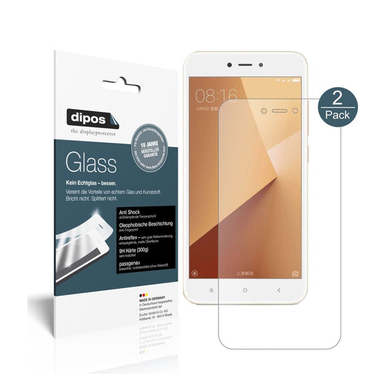 Matte Displayschutzfolie von dipos passend für Xiaomi Redmi Note 5A, 9H kratzfest und blasenfrei montiert