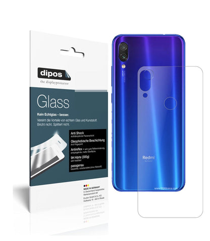 Matte Displayschutzfolie von dipos passend für Xiaomi Redmi Note 7 Rückseite, 9H kratzfest und blasenfrei montiert