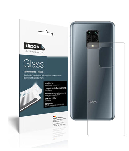 Matte Displayschutzfolie von dipos passend für Xiaomi Redmi Note 9 Pro Rückseite, 9H kratzfest und blasenfrei montiert