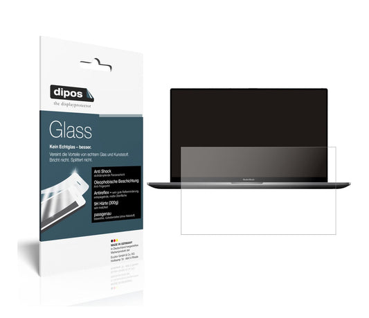 Matte Displayschutzfolie von dipos passend für Xiaomi RedmiBook 16 16.1 Zoll, 9H kratzfest und blasenfrei montiert