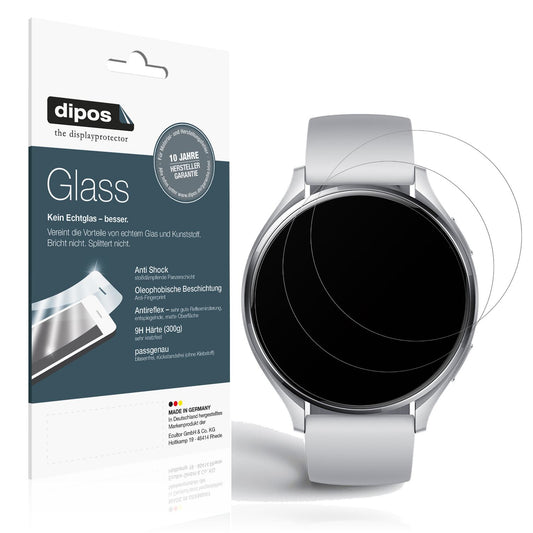 Matte Displayschutzfolie von dipos passend für Xiaomi Watch 2, 9H kratzfest und blasenfrei montiert