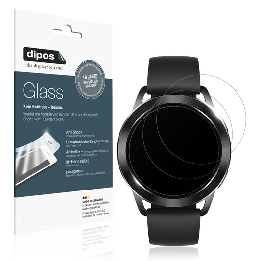 Matte Displayschutzfolie von dipos passend für Xiaomi Watch S3, 9H kratzfest und blasenfrei montiert
