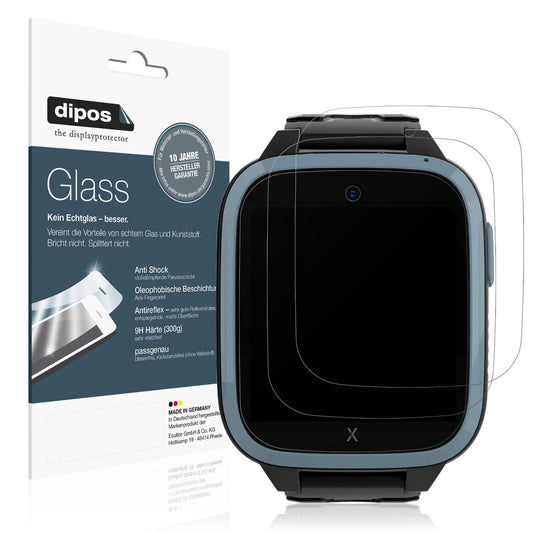 Matte Displayschutzfolie von dipos passend für Xplora XGO3 Kinder-Smartwatch, 9H kratzfest und blasenfrei montiert