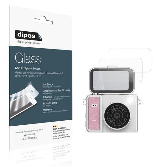 Matte Displayschutzfolie von dipos passend für yanwuwa CCDs Kamera, 9H kratzfest und blasenfrei montiert