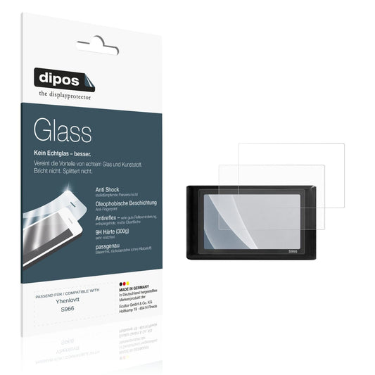 Matte Displayschutzfolie von dipos passend für Yhenlovtt S966, 9H kratzfest und blasenfrei montiert