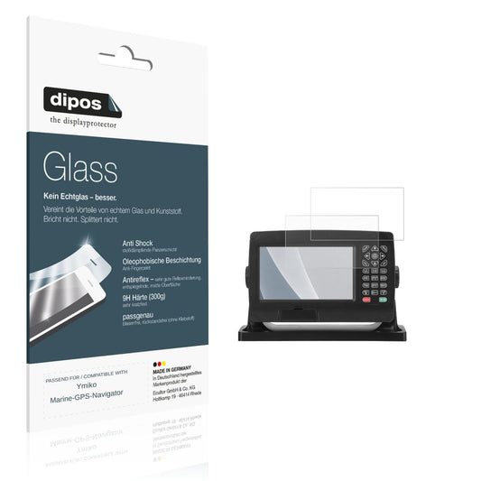 Matte Displayschutzfolie von dipos passend für Ymiko Marine-GPS-Navigator, 9H kratzfest und blasenfrei montiert