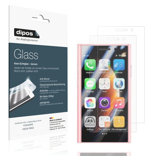 Matte Displayschutzfolie von dipos passend für YOHOPE XS24 PRO, 9H kratzfest und blasenfrei montiert