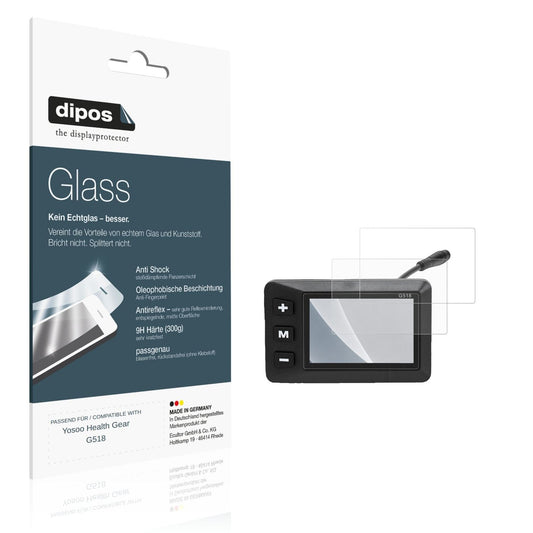 Matte Displayschutzfolie von dipos passend für Yosoo Health Gear G518, 9H kratzfest und blasenfrei montiert