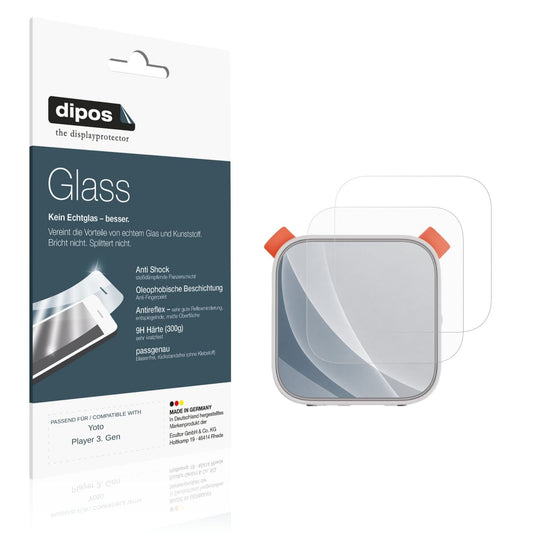 Matte Displayschutzfolie von dipos passend für Yoto Player 3. Gen, 9H kratzfest und blasenfrei montiert