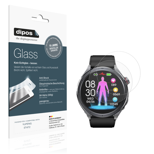 Matte Displayschutzfolie von dipos passend für YUPENG ET472, 9H kratzfest und blasenfrei montiert