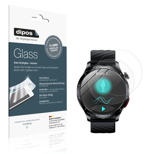 Matte Displayschutzfolie von dipos passend für YUPENG S1, 9H kratzfest und blasenfrei montiert