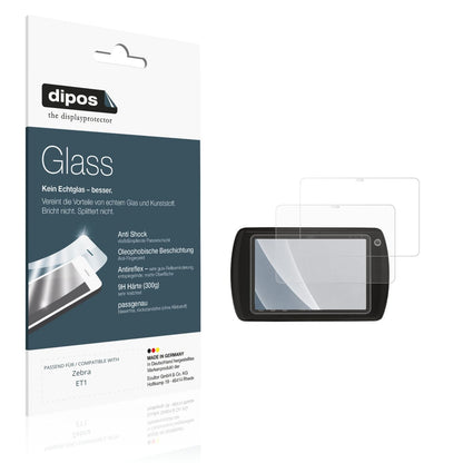 Matte Displayschutzfolie von dipos passend für Zebra ET1, 9H kratzfest und blasenfrei montiert