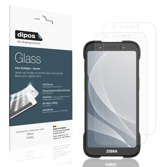 Matte Displayschutzfolie von dipos passend für Zebra TC501, 9H kratzfest und blasenfrei montiert