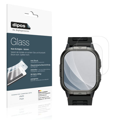 Matte Displayschutzfolie von dipos passend für zhizhi P110, 9H kratzfest und blasenfrei montiert